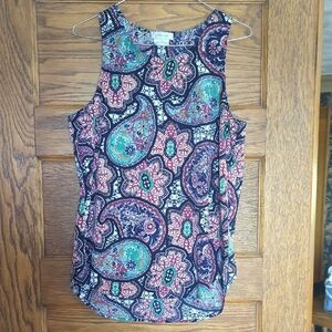Vanheusen Paisley Print Sleeveless Top